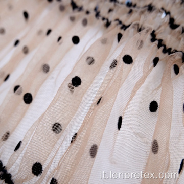 Tessuto in tulle in tulle affollato a maglia elastica in poliestere